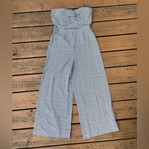 Kittenish plaid jumpsuit